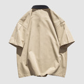 Kontrast-Patchwork-Hemd